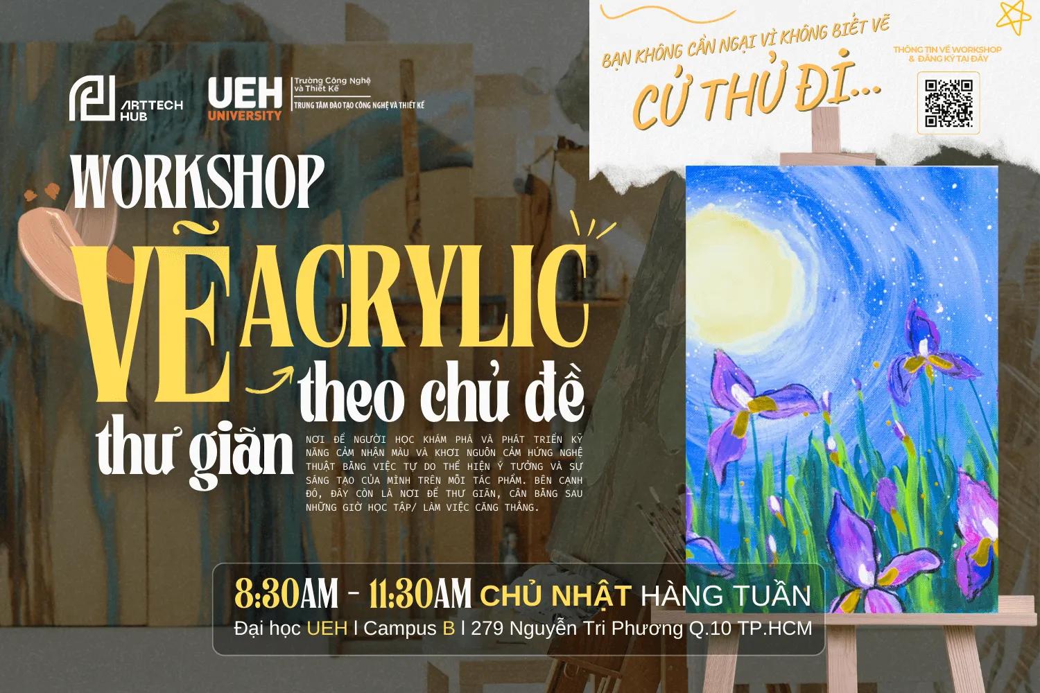 Vẽ Acrylic thư giãn theo chủ đề