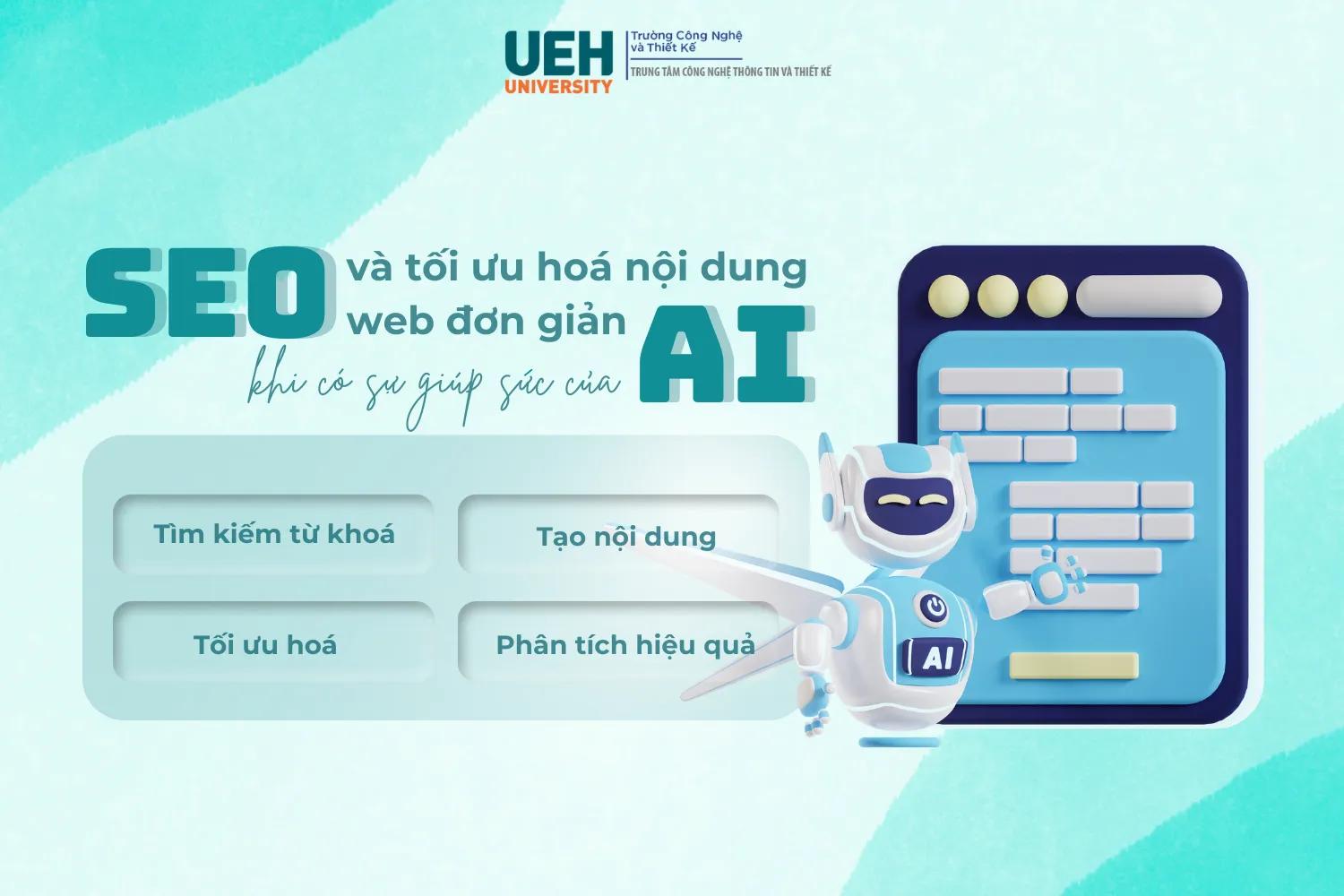 SEO và tối ưu hoá nội dung web đơn giản khi có sự giúp sức của AI