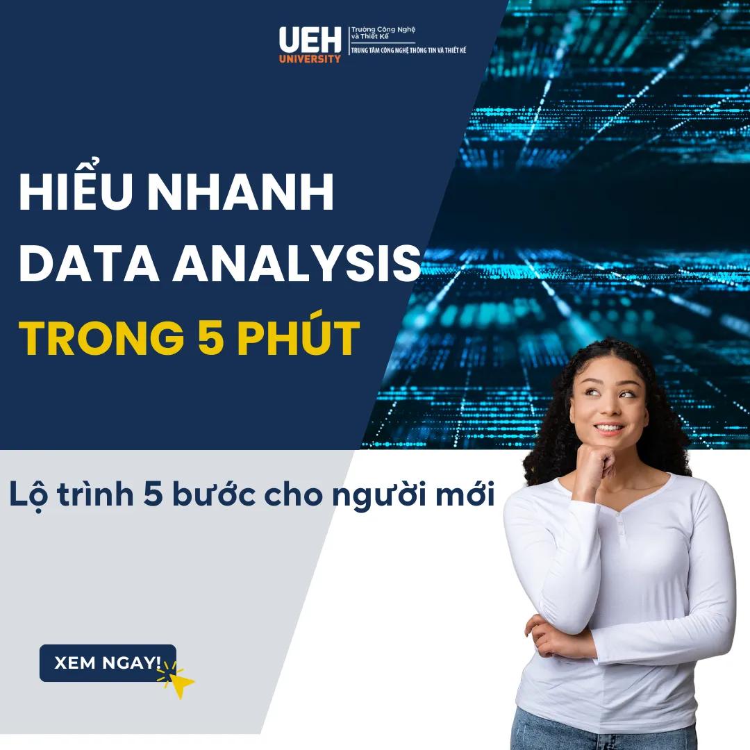 Hiểu nhanh Data Analysis trong 5 phút + Lộ trình 5 bước cho người mới